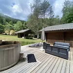 Le Fishing Lodge Chalet En Bois Avec Bain Nordique Dağ evi