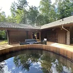 Dağ evi Le Fishing Lodge Chalet En Bois Avec Bain Nordique